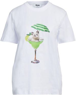 MSGM T-Shirt Cotton - White