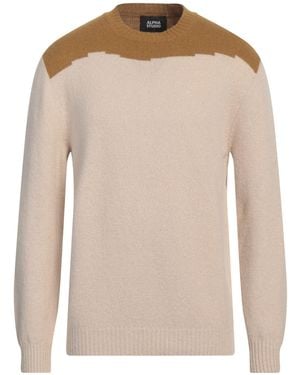 Alpha Studio Jumper Alpaca Wool, Polyamide, Cotton, Modal, Elastane - Natural