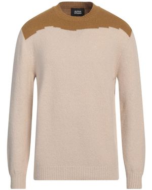 Alpha Studio Jumper Alpaca Wool, Polyamide, Cotton, Modal, Elastane - Natural