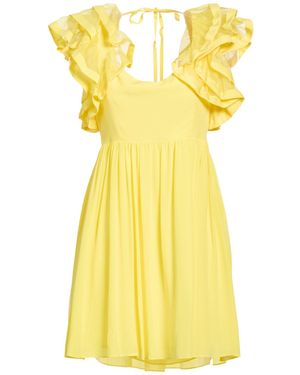 Gattinoni Mini Dress Silk - Yellow