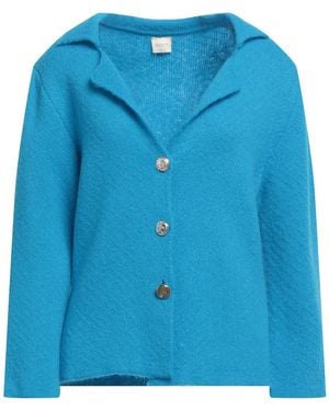 Siste's Azure Cardigan Nylon, Acrylic, Wool - Blue