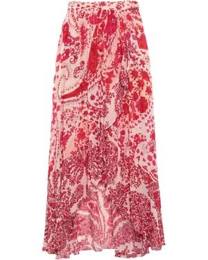 Twinset Midi Skirt - Red