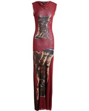 OTTOLINGER Tobias Spichtig Rust Maxi Dress Recycled Polyester, Viscose, Elastane, Polyester, Polyamide - Red