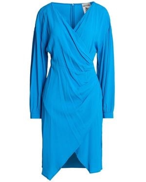 Semicouture Azure Midi Dress Acetate, Silk - Blue