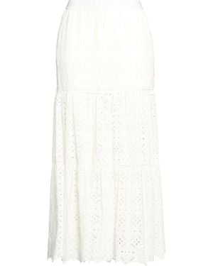 ERMANNO FIRENZE Maxi Skirt Cotton, Polyester - White