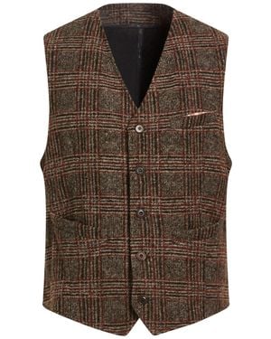 Bob Tailored Vest Acrylic, Virgin Wool, Polyester - Brown