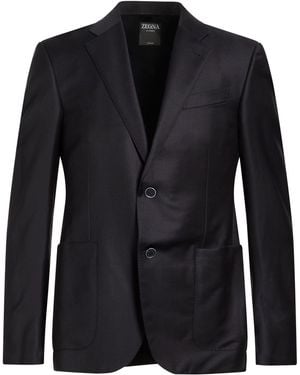 ZEGNA Blazer Wool - Black