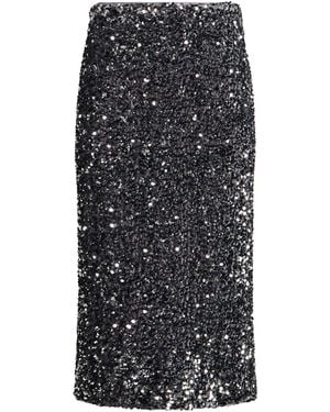 ViCOLO Charcoal Midi Skirt Polyester, Elastane - Black
