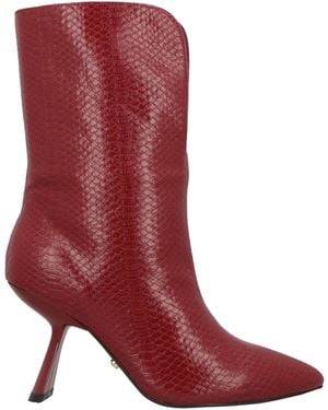 Twenty Four Haitch Ankle Boots - Red