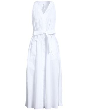Liviana Conti Maxi Dress Cotton, Polyamide, Elastane - White