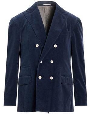 Brunello Cucinelli Blazer Cotton, Cashmere, Elastane - Blue