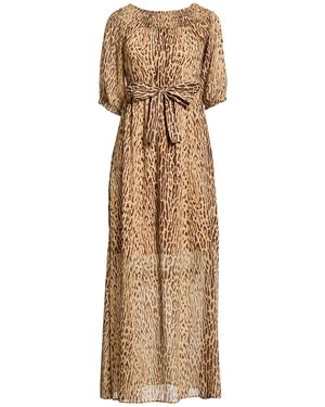 Liu Jo Camel Maxi Dress Polyester - Natural
