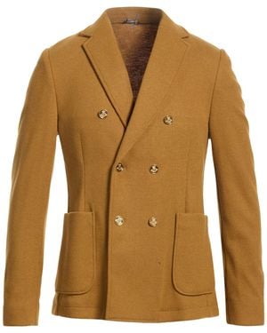 Daniele Alessandrini Camel Blazer Polyester, Acrylic, Viscose - Brown