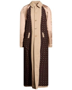 Moschino Overcoat & Trench Coat Cotton, Wool, Silk, Acetate, Viscose - Natural