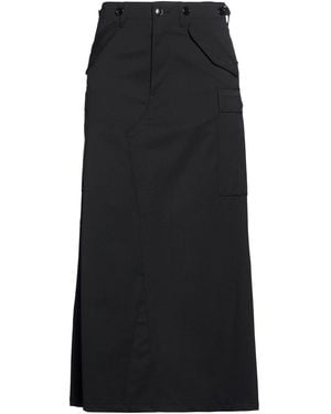 Junya Watanabe Maxi Skirt Polyester, Wool - Black