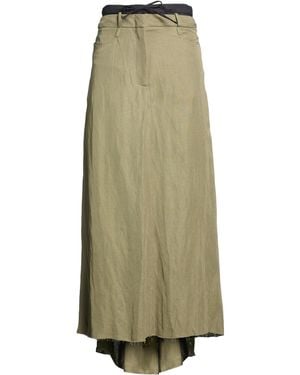Masnada Maxi Skirt Viscose, Linen - Green
