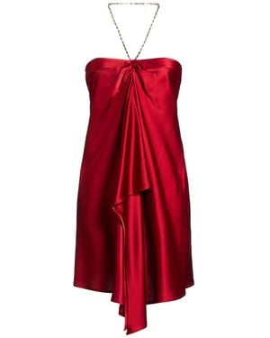 Amen Mini Dress Acrylic, Viscose, Elastane - Red