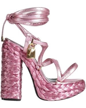 Tom Ford Sandals Sheepskin - Pink