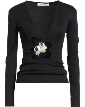 Christopher Esber T-Shirt Polyester, Elastane, Brass, Crystal - Black