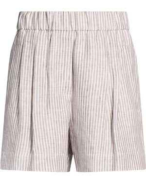 Brunello Cucinelli Shorts & Bermuda Shorts Linen - Grey