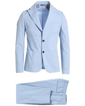 Daniele Alessandrini Suit Cotton, Elastane - Blue