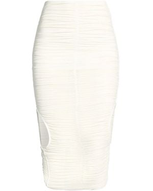 Mugler Midi Skirt Polyamide, Elastane - White