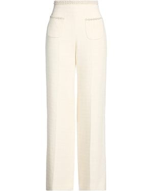 Sandro Trousers Cotton, Viscose, Acrylic, Polyamide - White