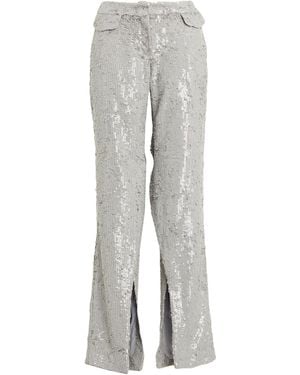 The Mannei Trousers Viscose, Elastane - Grey