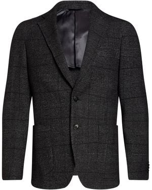 Tombolini Charcoal Blazer Wool, Polyester, Elastane - Black