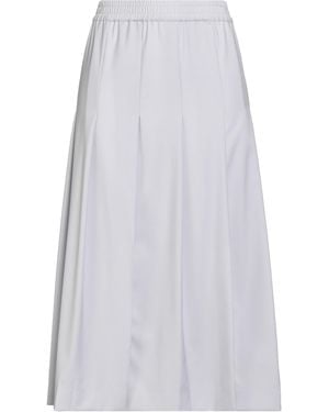 MSGM Light Midi Skirt Virgin Wool - White