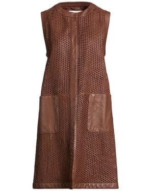 Violanti Avenue Overcoat & Trench Coat Leather - Brown