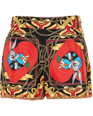 Moschino Looney Tunes X Couture Shorts & Bermuda Shorts Silk - Red