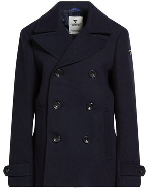 Fred Mello Midnight Coat Wool, Polyester, Polyamide - Blue