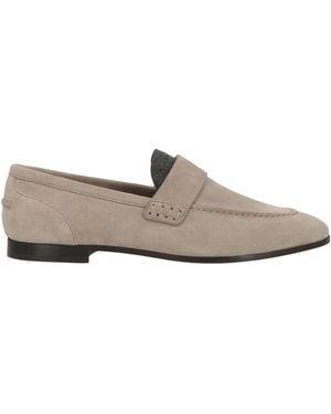 Brunello Cucinelli Light Loafers Leather - Gray