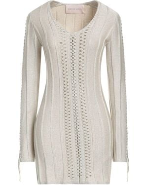 Circus Hotel Mini Dress Viscose, Polyamide, Metallic Fiber, Polyester - White