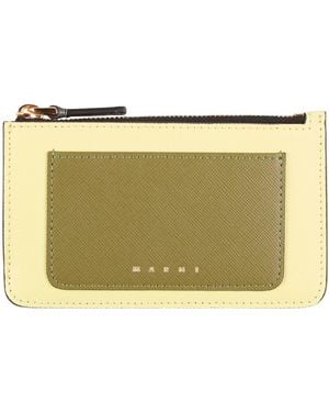 Marni Lime Cardholder Leather - Natural
