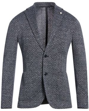 Luigi Bianchi Blazer Cotton, Linen, Polyamide - Blue