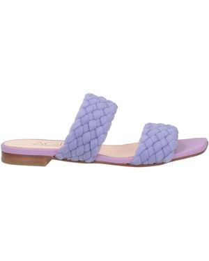 Agl Attilio Giusti Leombruni Lilac Sandals Textile Fibres - White