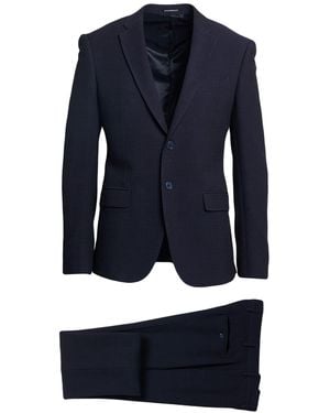 Emporio Armani Suit Viscose, Polyamide, Cotton, Elastane - Blue