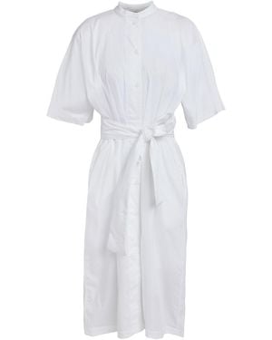 Liviana Conti Midi Dress Cotton, Polyamide, Elastane - White
