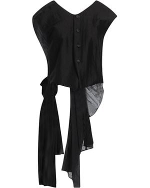 Yohji Yamamoto Tailored Vest Ramie, Cupro, Linen, Cotton - Black