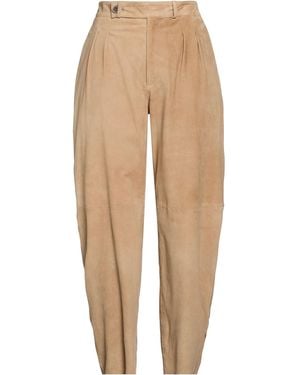D'Amico Trousers Leather - Natural