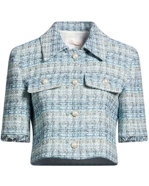 Liu Jo Azure Jacket Cotton, Acrylic, Polyester, Metallic Polyester, Polyamide - Blue