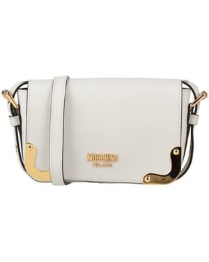 Moschino Ivory Cross-Body Bag Leather - White