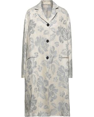 Massimo Alba Ivory Overcoat & Trench Coat Linen - Gray
