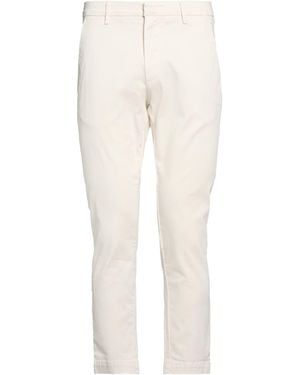BRO-SHIP Cream Pants Cotton, Elastane - White