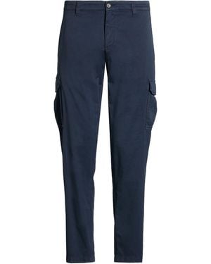 Moorer Midnight Pants Cotton, Silk, Elastane - Blue