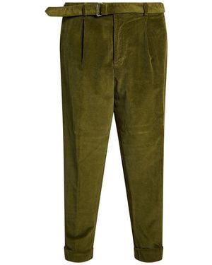 Officine Generale Dark Trousers Cotton, Modal, Elastane - Green