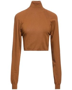 Semicouture Turtleneck Viscose, Polyester - Brown