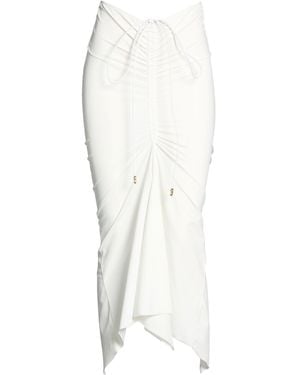 DEFAÏENCE Midi Skirt Recycled Polyamide, Elastane - White